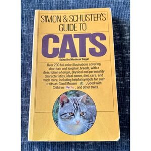 Simon & Schuster Guide to Cats Paperback 1983 Good Vintage Breed Reference Book
